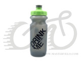 Фляга 600ml Green Cycle Drink Me с Big Flow valve, LDPI gray nipple/ lime cap/ gray matt bottle
